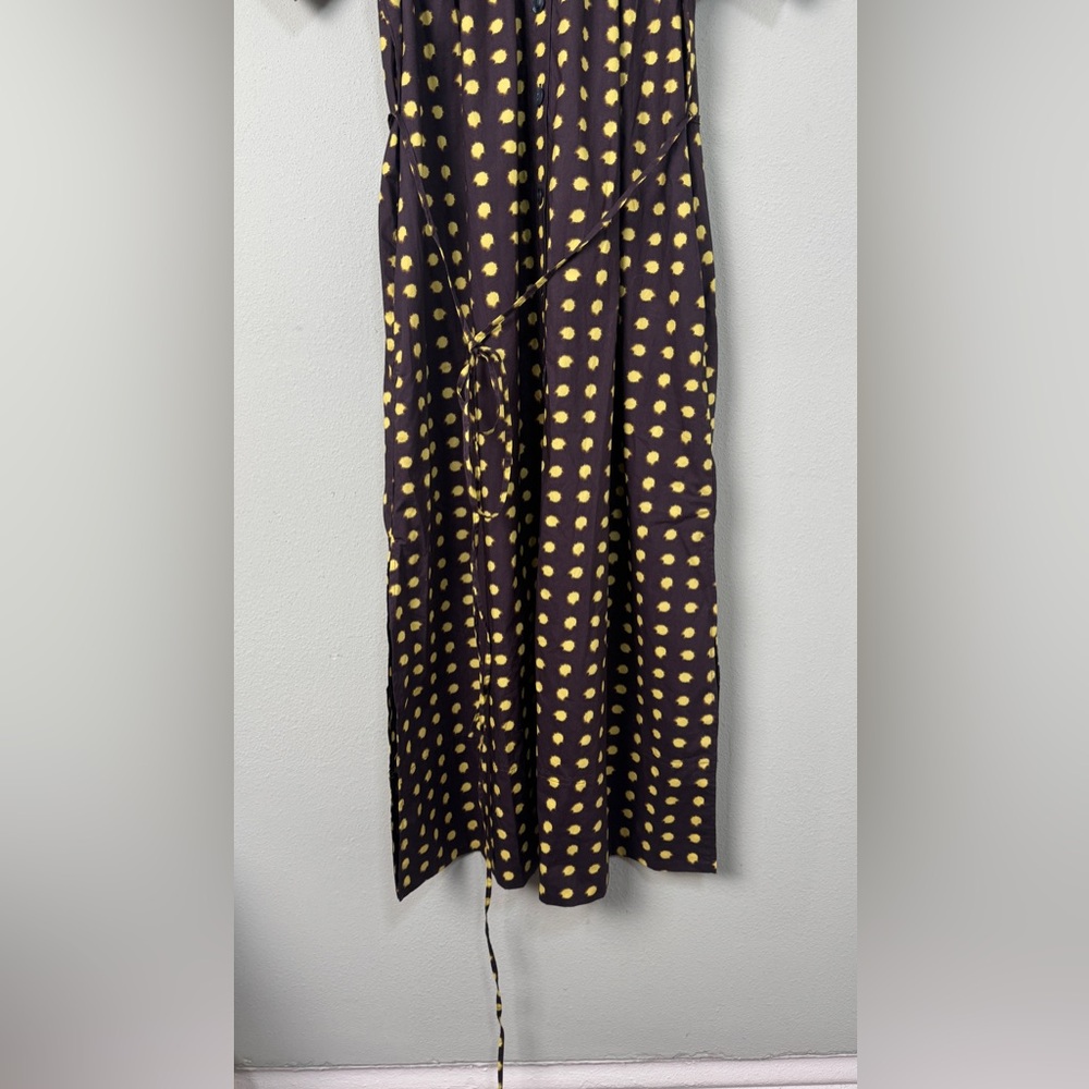 NWT J. Crew Button-up Midi‎ Dress in Dot Cotton Poplin Size Medium Polka Dot - Picture 7 of 16